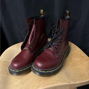 Dr. Martens Red Patent Leather Boots Women’s 3UK